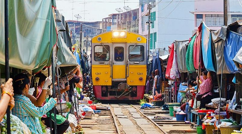 Mercado del tren de Bangkok - Mae Klong